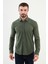 Düz Haki Slim Fit Erkek Gömlek 1