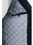 Düz Lacivert Slim Fit Torba Cep Erkek Trench Coat 5