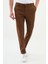 Çizgili Kamel Rengi Super Slim Fit Erkek Pantolon 1