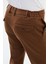 Çizgili Kamel Rengi Super Slim Fit Erkek Pantolon 4