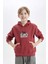 Erkek Çocuk Baskılı Kapüşonlu Kanguru Cepli Sweatshirt C9797A824WN 3