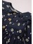 Kız Bebek Çiçekli Uzun Kollu Yakası Fırfırlı Twill Elbise D5633A524WN 2