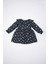 Kız Bebek Çiçekli Uzun Kollu Yakası Fırfırlı Twill Elbise D5633A524WN 4