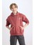 Erkek Çocuk Oversize Geniş Kalıp Sırt Baskılı Kapüşonlu Sweatshirt D5679A824WN 5