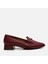 01AYH290820A780 HAKIKI Deri Bordo Kadın Loafer 1