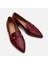 01AYH290820A780 HAKIKI Deri Bordo Kadın Loafer 3