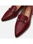 01AYH290820A780 HAKIKI Deri Bordo Kadın Loafer 4