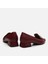 01AYH290820A780 HAKIKI Deri Bordo Kadın Loafer 5