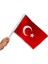 Sopalı Türk Bayrağı 30x45 cm (20 Adet) 1.Kalite Alpaka Kumaş 1