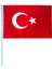 Sopalı Türk Bayrağı 30x45 cm (20 Adet) 1.Kalite Alpaka Kumaş 2
