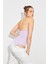 Taş Detaylı Sırt Dekolteli Askılı Lila Bodysuit 5