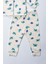 2411 3-12 Ay Unisex Yaprak Baskılı Pijama Takım 3