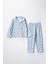 0051 9-12 Yaş Yakalı Yıldızlı Unisex Pijama Takım 1