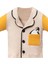 1056 6-18 Ay Düğmeli Penguen Baskılı Cepli Pijama Takım 4