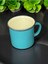 Emaye Kupa - Vintage Kamp Kahve Çay Kupası - Turkuaz Kırmızı - 10 cm - 400 ml - 2'li 2