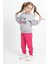 3563 3-7 Yaş Lıttle Flower Baskılı 2iplik Mevsimlik Kız Takım 5