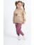 3563 3-7 Yaş Lıttle Flower Baskılı 2iplik Mevsimlik Kız Takım 4