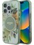 Apple iPhone 16 Pro Uyumlu Kılıf Guess Orjinal Lisanslı Magsafe Şarj Özellikli Flower Tonal Circle Yeşil 1