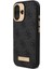 Apple iPhone 16 Kılıf Guess Orjinal Lisanslı Magsafe Özellik Pu 4g Desenli Metal Plaka Klasik Logolu Siyah 2