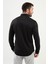 Düz Siyah Slim Fit Erkek Gömlek 3