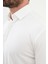Düz Beyaz Slim Fit Erkek Gömlek 2