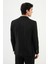Desenli Siyah Slim Fit Torba Cep Mono Yaka Erkek Takım Elbise 3