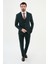 Düz Haki Slim Fit Mono Yaka Klasik Erkek Takım Elbise 3