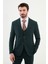 Düz Haki Slim Fit Mono Yaka Klasik Erkek Takım Elbise 4