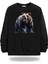 Kızgın Ayı Görselli Bisiklet Yaka Unisex Sweatshirt 946 1