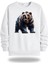 Kızgın Ayı Görselli Bisiklet Yaka Unisex Sweatshirt 946 1