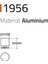 1956 Tek Delikli Kulp Altın Renk 17 mm 2
