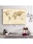 Detaytlı Renkli Dünya Haritası Kanvas Tablo 1