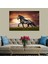 Dekoratif Baskı Gün Batımı At Kanvas Tablo 1