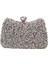 Belinda Gümüş Kristal Taş Kapama Clutch Abiye Portföy Çanta 1