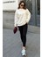 Ekru Bisiklet Yaka Basic Sweatshirt MG2185 3