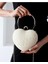 Cara Beyaz Boncuklu Yüzük Kapamalı Clutch Abiye Portföy Çanta 2