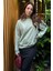 Mint Yeşili Bisiklet Yaka Basic Sweatshirt MG2185 3