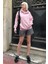Pembe Oversize Cepli Sweatshirt MG2207 2