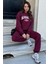Bordo Bisiklet Yaka Alt Üst Eşofman Takım MG2213 4