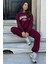 Bordo Bisiklet Yaka Alt Üst Eşofman Takım MG2213 5