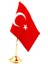 Tekli Gold Masa Bayrak Direği (Sadece Direk) 1
