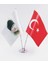 Çiftli Atatürk Kalpaklı Masa Bayrağı 1