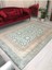 Mavi Çini Model Ipek Kadife Lastikli Halı Örtüsü 6m2-200x300 1