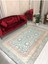 Mavi Çini Model Ipek Kadife Lastikli Halı Örtüsü 6m2-200x300 2