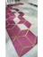 Fuşya Piramit Model Ipek Kadife Lastikli Halı Örtüsü ( 4 M2 ) 160x230 3