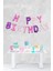 Pembe Mor Happy Birthday Harf Balonlar Doğum Günü Balon Seti 3