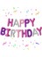 Pembe Mor Happy Birthday Harf Balonlar Doğum Günü Balon Seti 4