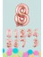 Rose Gold Rakam Folyo Balon Rose Gold Sayı Balonlar 16 Inç 40 cm 1