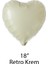 Retro Krem Kalp Folyo Balon 18" 1