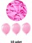 Pembe Balon 12" - 30 cm Lateks Pembe Renk Balon 10'lu Paket 1